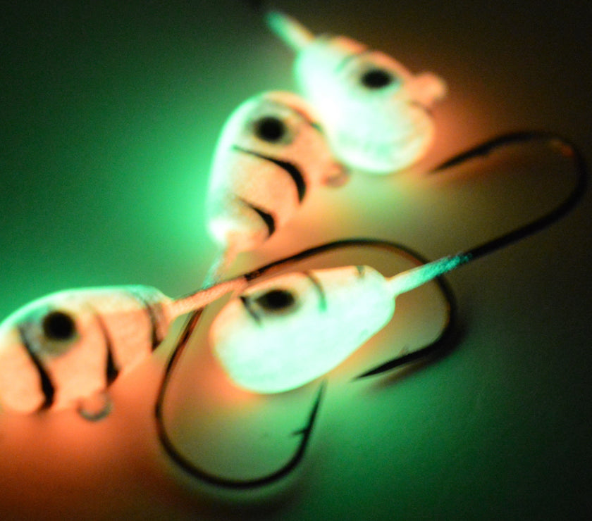 🍁Big Sky Deluxe KnockOut 1/4oz Glow Jigs 4/pack