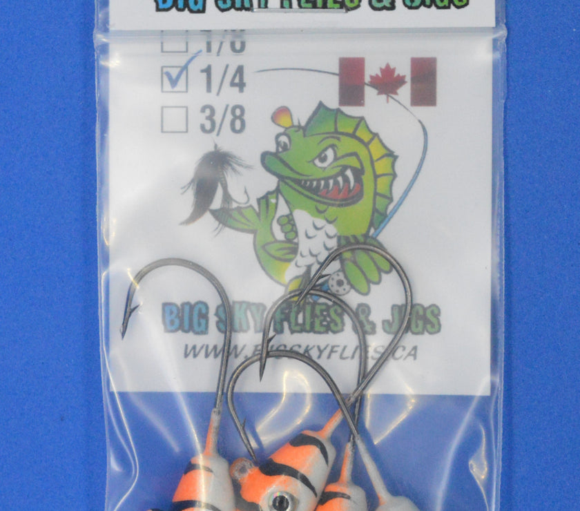 🍁Big Sky Deluxe KnockOut 1/4oz Glow Jigs 4/pack