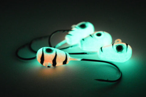 🍁Big Sky Deluxe KnockOut 1/4oz Glow Jigs 4/pack