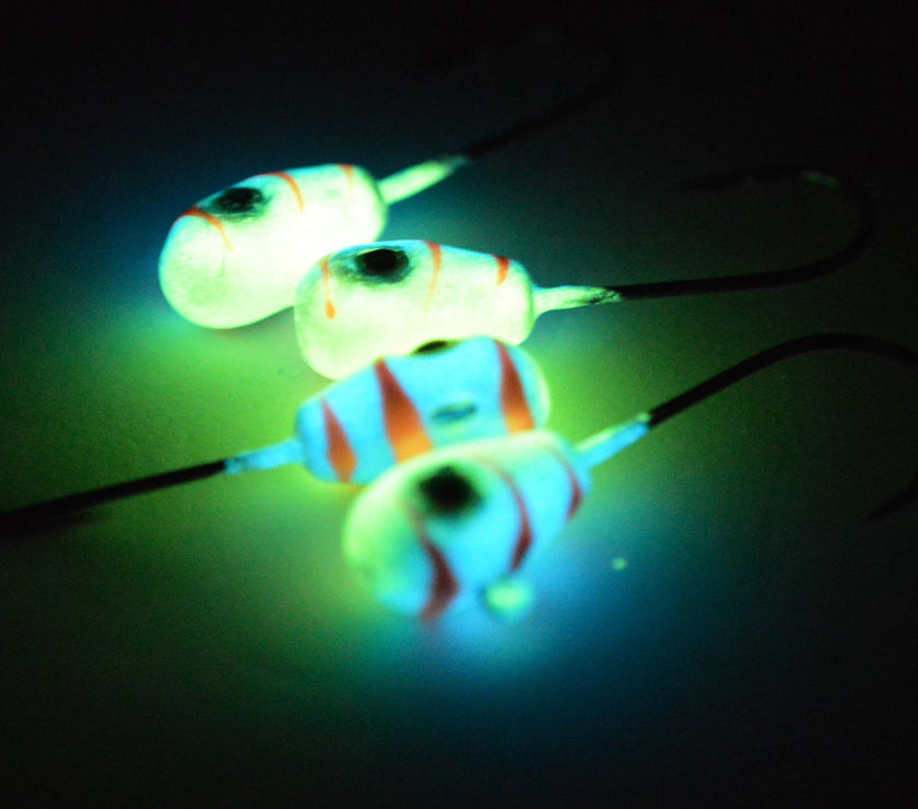 🍁Big Sky Deluxe KnockOut 1/4oz Glow Jigs 4/pack