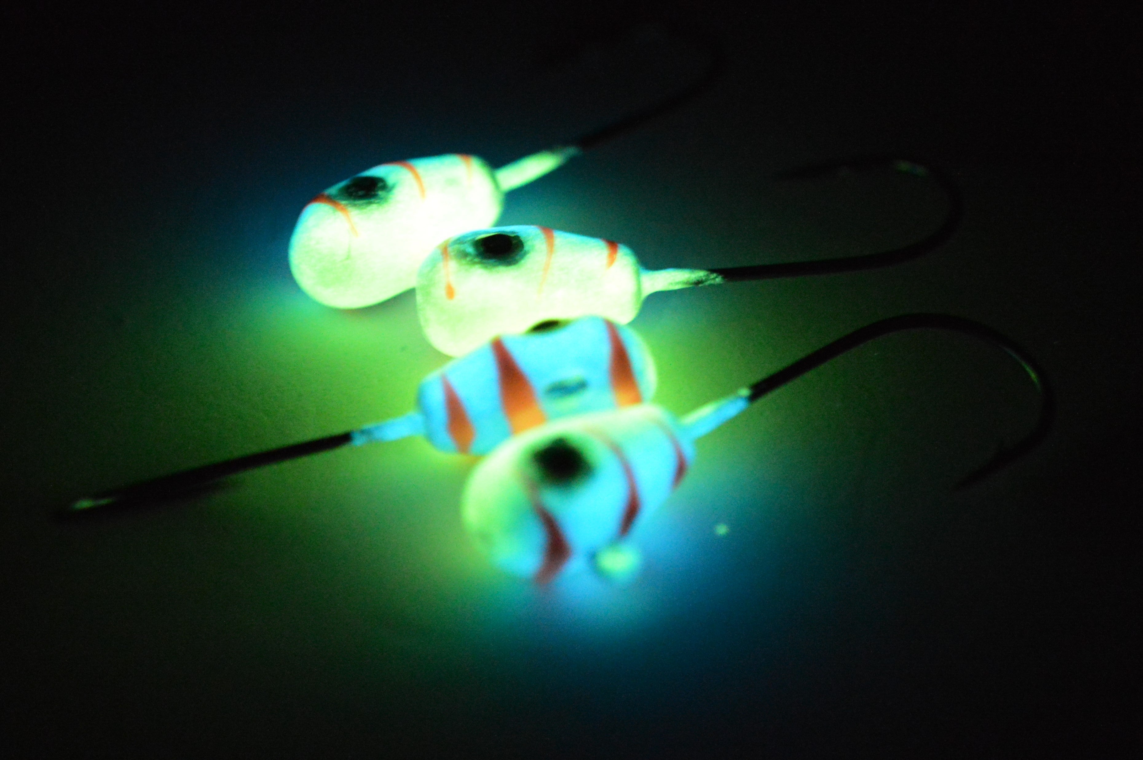🍁Big Sky Deluxe KnockOut 1/4oz Glow Jigs 4/pack