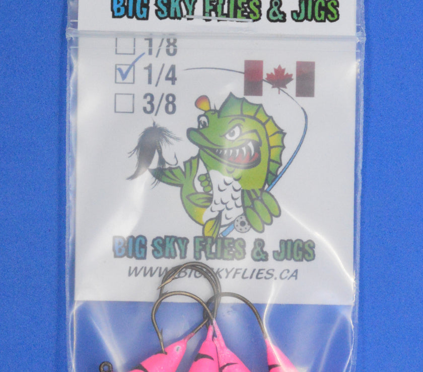 🍁Big Sky Kaleidoscope 1/4oz Glow Jigs 4/pack