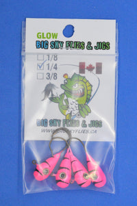 🍁Big Sky Kaleidoscope 1/4oz Glow Jigs 4/pack