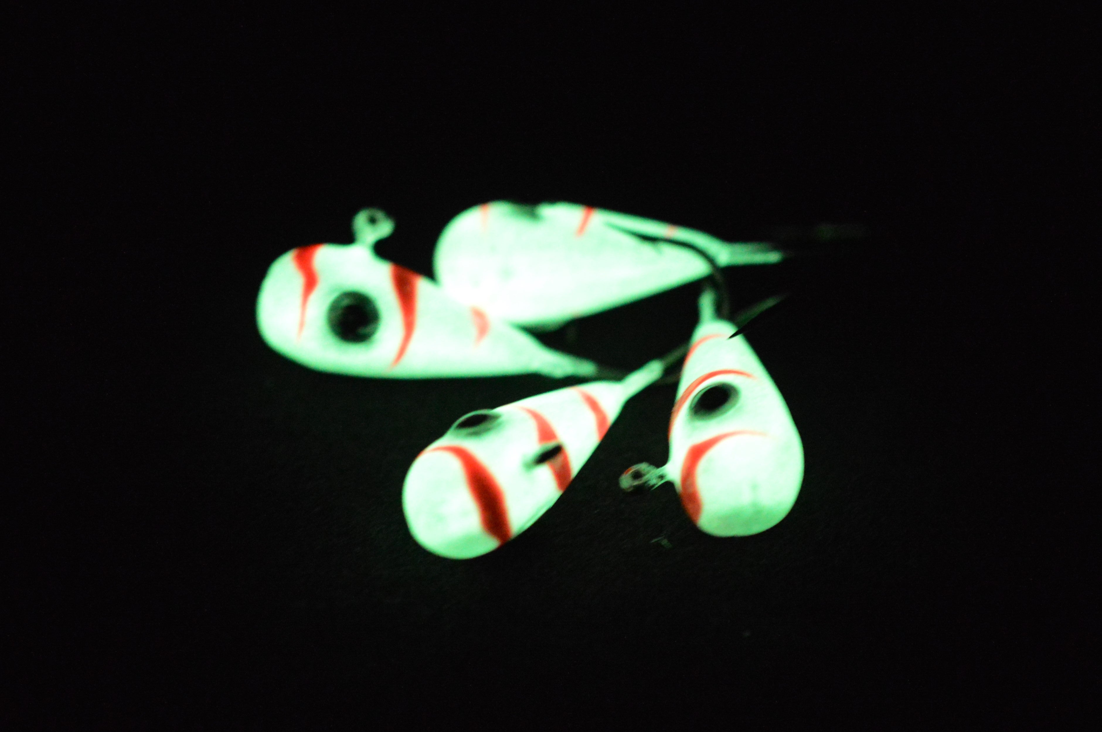 🍁Big Sky Kaleidoscope 1/4oz Glow Jigs 4/pack Stony Tackle Shack Fishing Hooks art-noise.myshopify.com big-sky-kaleidoscope-1-4oz-glow-jigs-4-pack-2