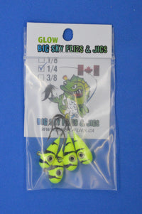 🍁Big Sky Kaleidoscope 1/4oz Glow Jigs 4/pack