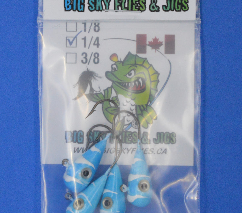 🍁Big Sky Kaleidoscope 1/4oz Glow Jigs 4/pack