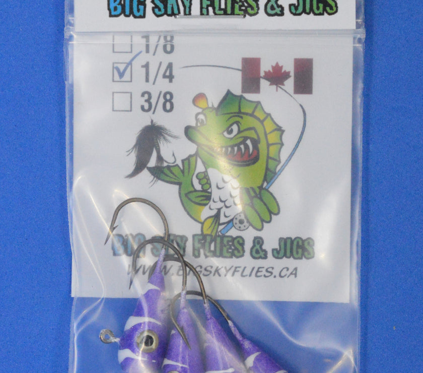 🍁Big Sky Kaleidoscope 1/4oz Glow Jigs 4/pack