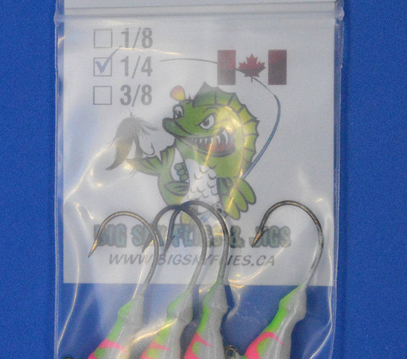 🍁Big Sky Deluxe Ultra Minnow 1/4oz Jigs 4/pack