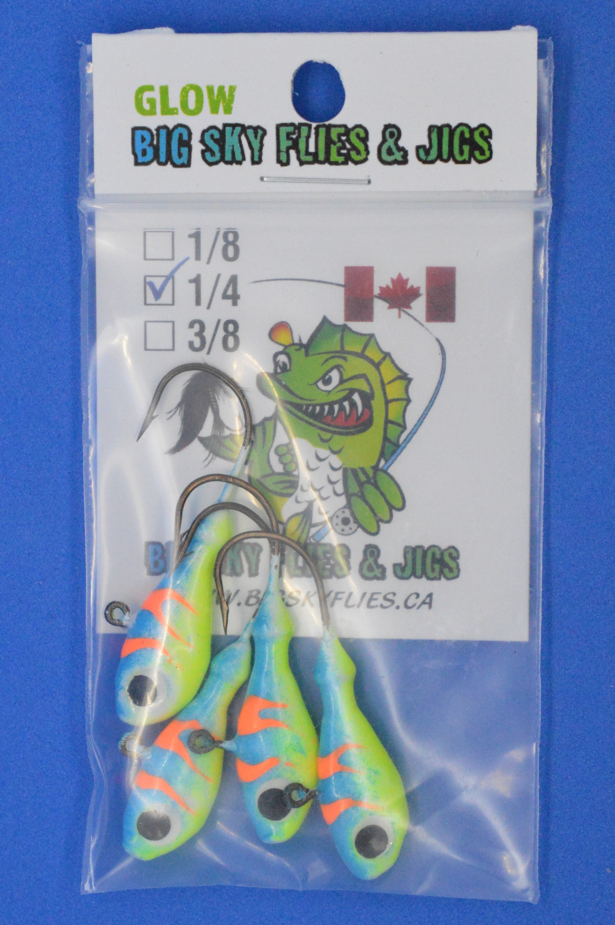 🍁Big Sky Deluxe Ultra Minnow 1/4oz Jigs 4/pack Stony Tackle Shack Fishing Hooks art-noise.myshopify.com big-sky-deluxe-ultra-minnow-1-4oz-jigs-4-pack-2