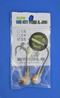 🍁Big Sky Rock & Roll Rattle Jigs Glow 3/8oz 2/pack