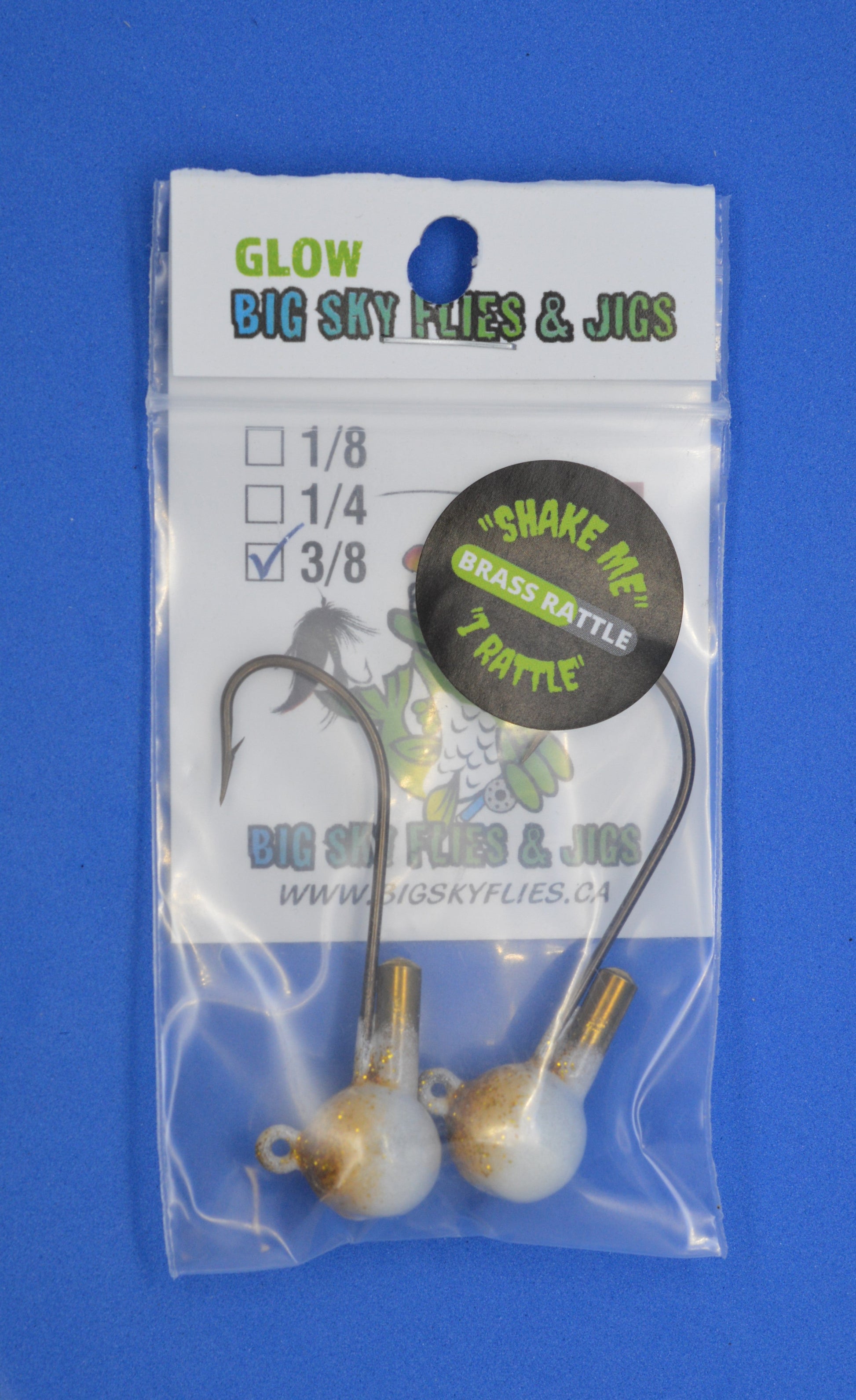 🍁Big Sky Rock & Roll Rattle Jigs Glow 3/8oz 2/pack Stony Tackle Shack Fishing Hooks art-noise.myshopify.com big-sky-rock-roll-rattle-jigs-glow-3-8oz-2-pack-1