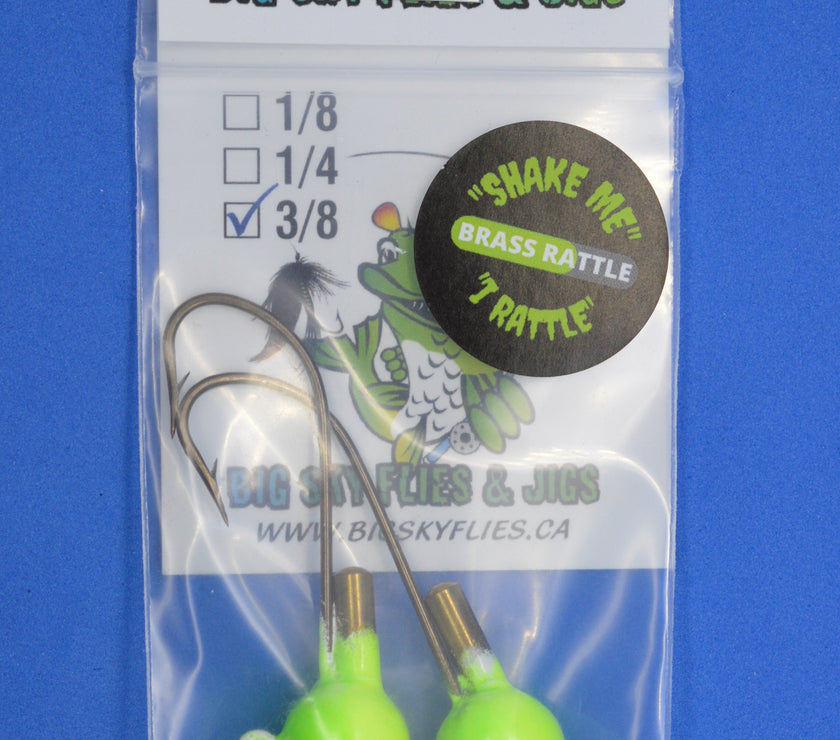 🍁Big Sky Rock & Roll Rattle Jigs Glow 3/8oz 2/pack