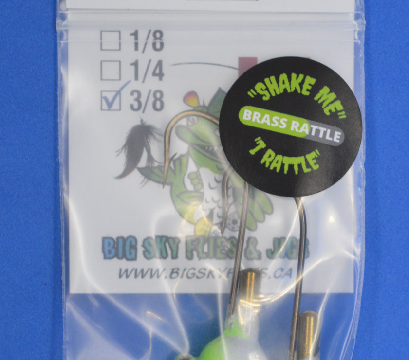 🍁Big Sky Rock & Roll Rattle Jigs Glow 3/8oz 2/pack