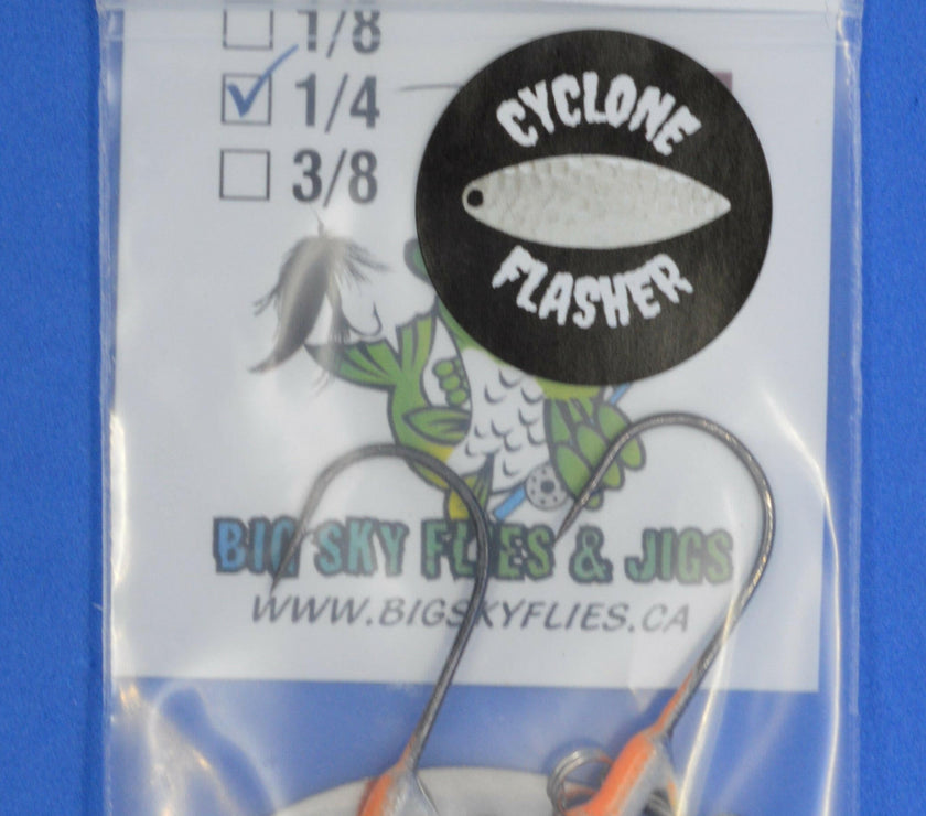 🍁Big Sky Deluxe Cyclone Glow Jigs 1/4oz 2/pack
