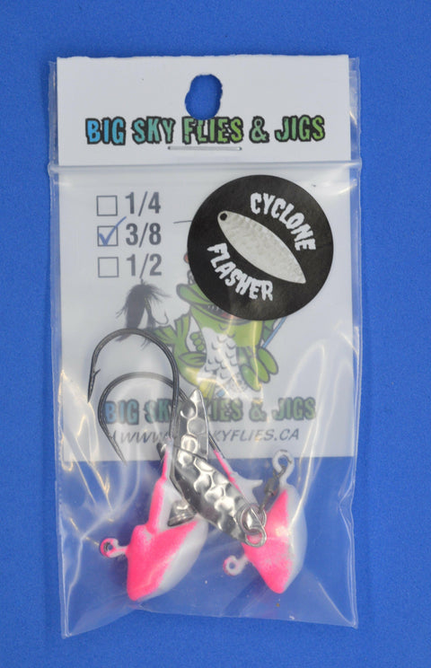 🍁Big Sky Cyclone Flasher Jigs 3/8oz 2/pack (Non-Glowing)