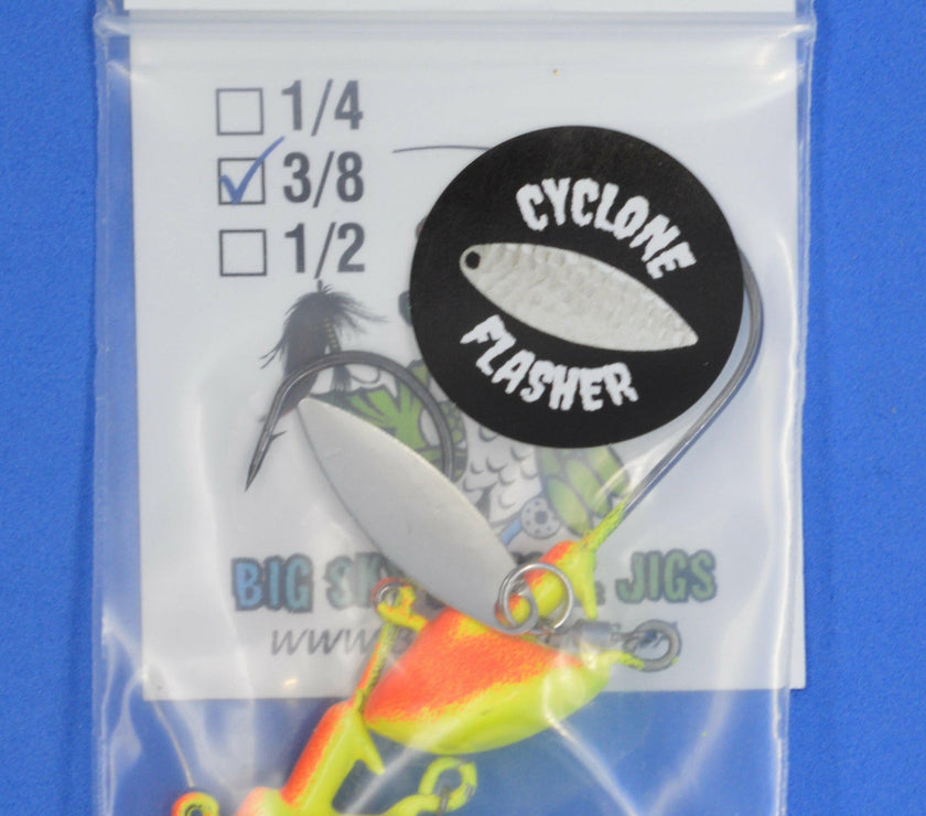 🍁Big Sky Cyclone Flasher Jigs 3/8oz 2/pack (Non-Glowing)