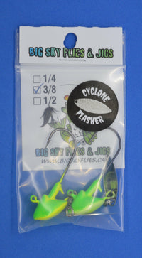 🍁Big Sky Cyclone Flasher Jigs 3/8oz 2/pack (Non-Glowing)