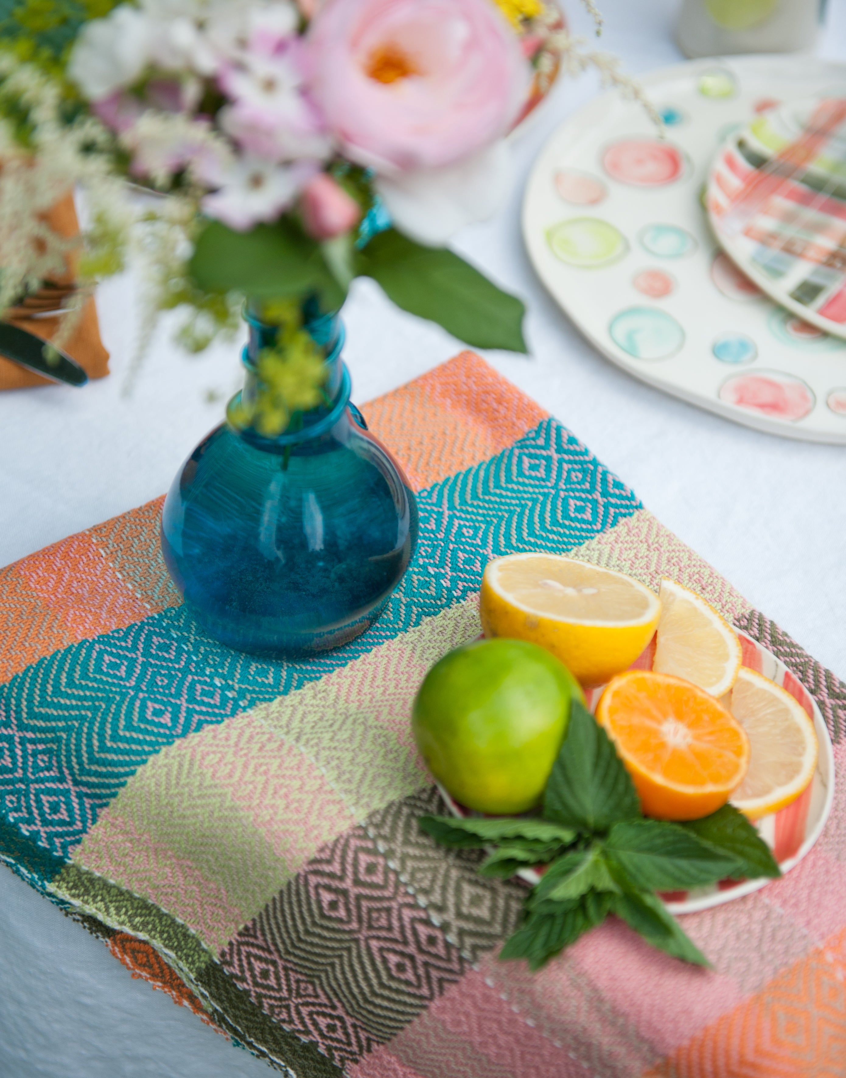 Peony Twill Tea Towel