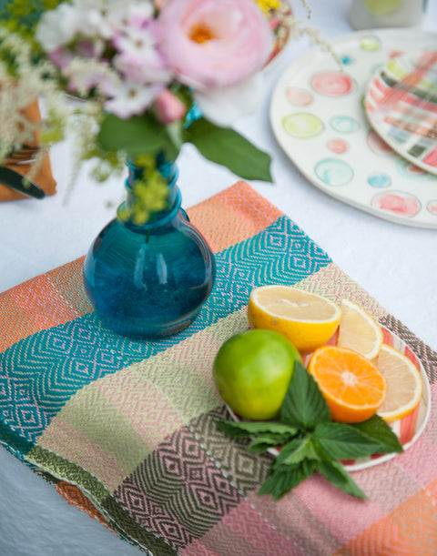 Peony Twill Tea Towel