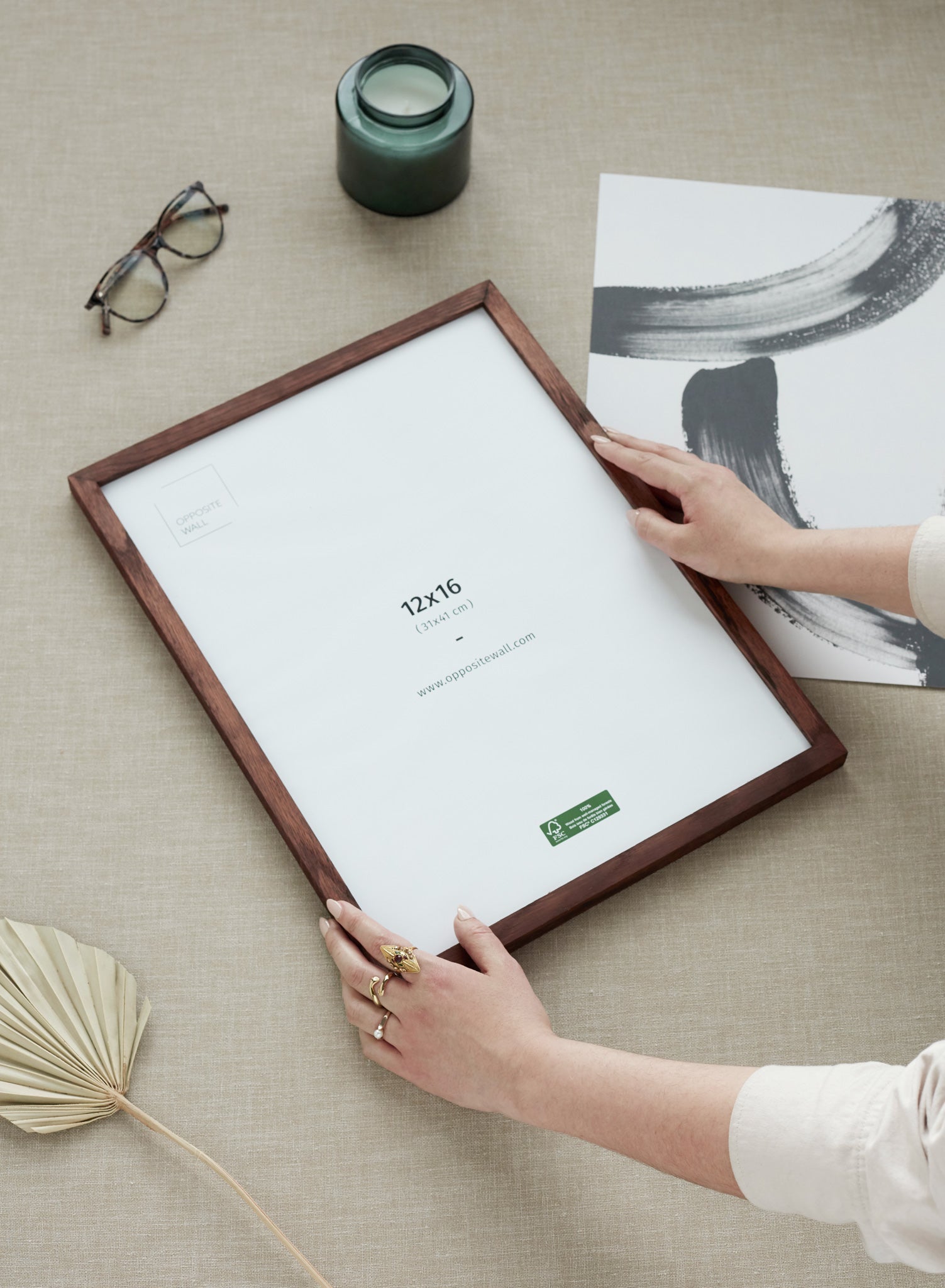 Dark Oak Frame, 16x24 in | 41x61 cm Opposite Wall Frame art-noise.myshopify.com dark-oak-frame-16x24-in-41x61-cm