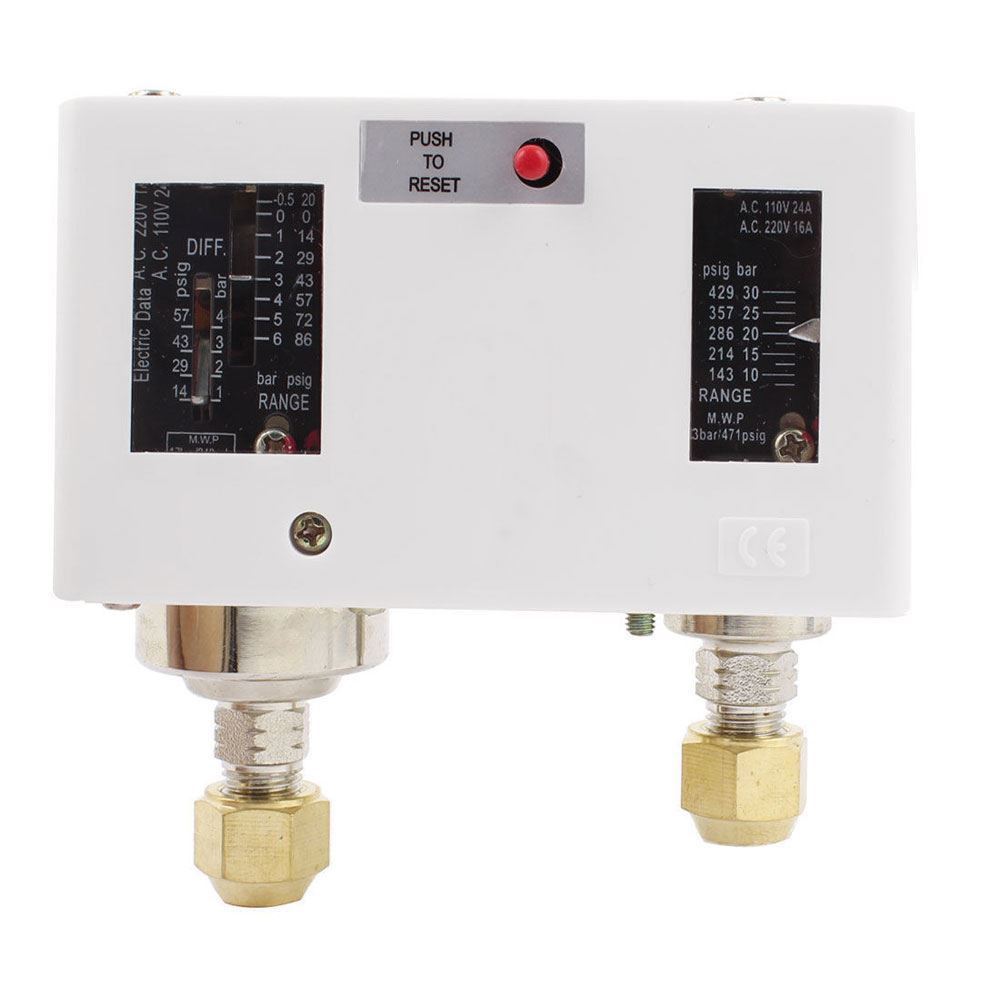 Byson Dual Pressure Control Switch Refrigeration HP & LP - Manual Reset