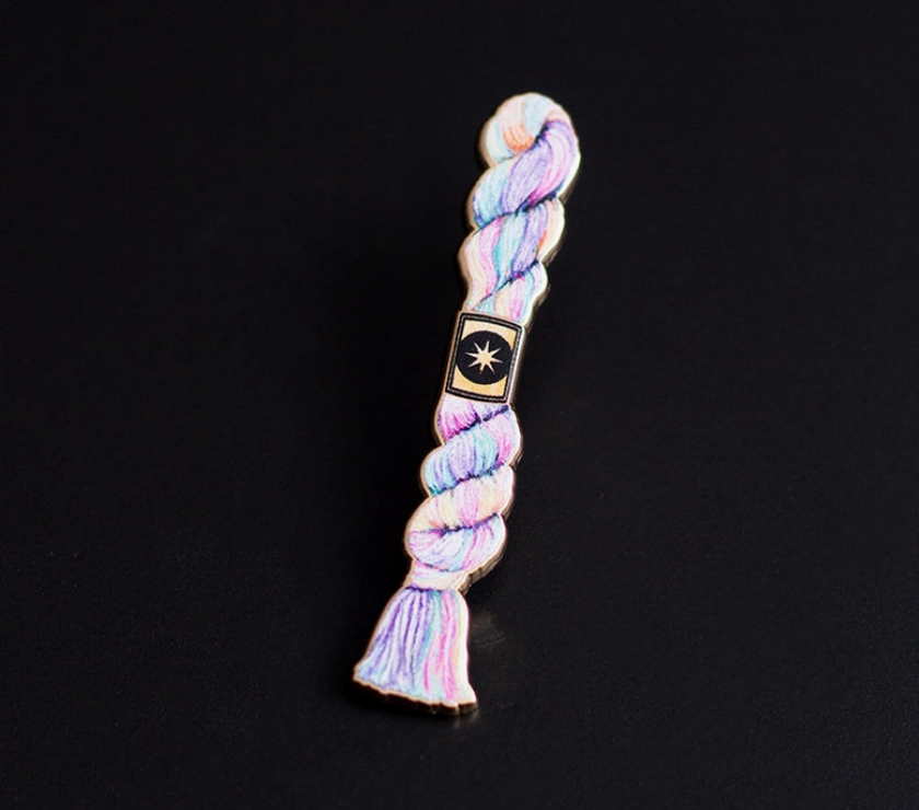 The Gray Muse Embroidery Floss Enamel Pin (Pastels) - Art Noise