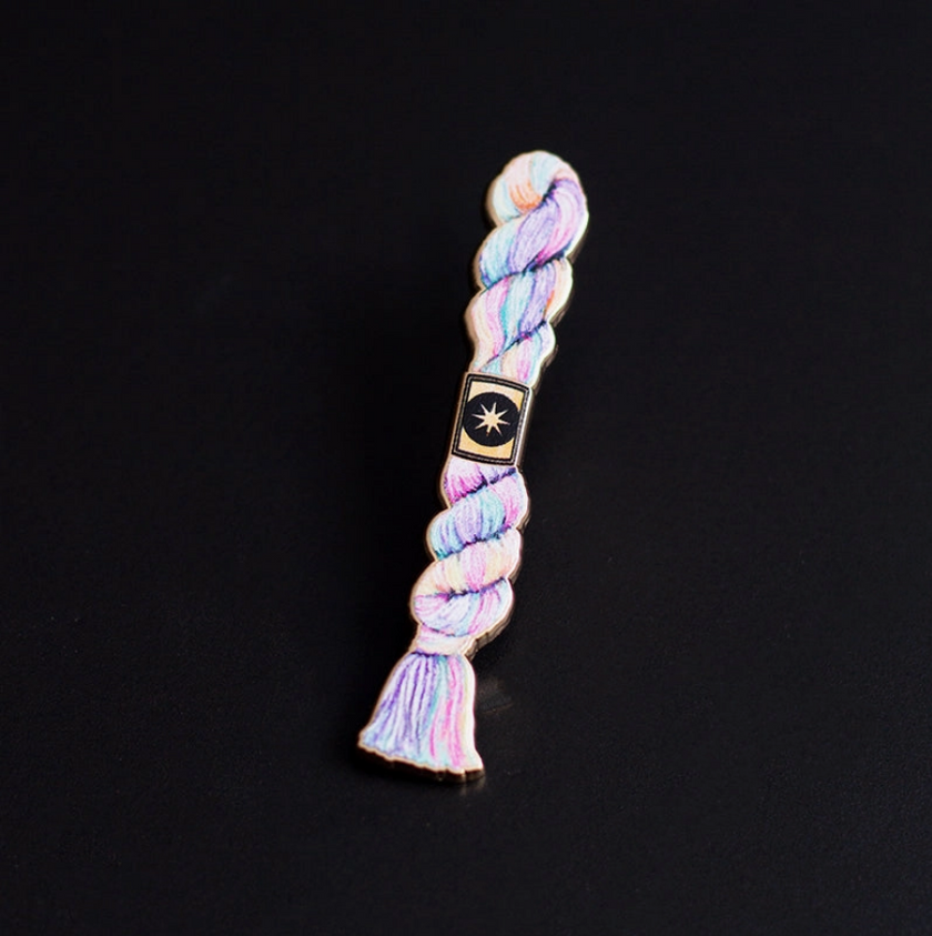 The Gray Muse Embroidery Floss Enamel Pin (Pastels) - Art Noise