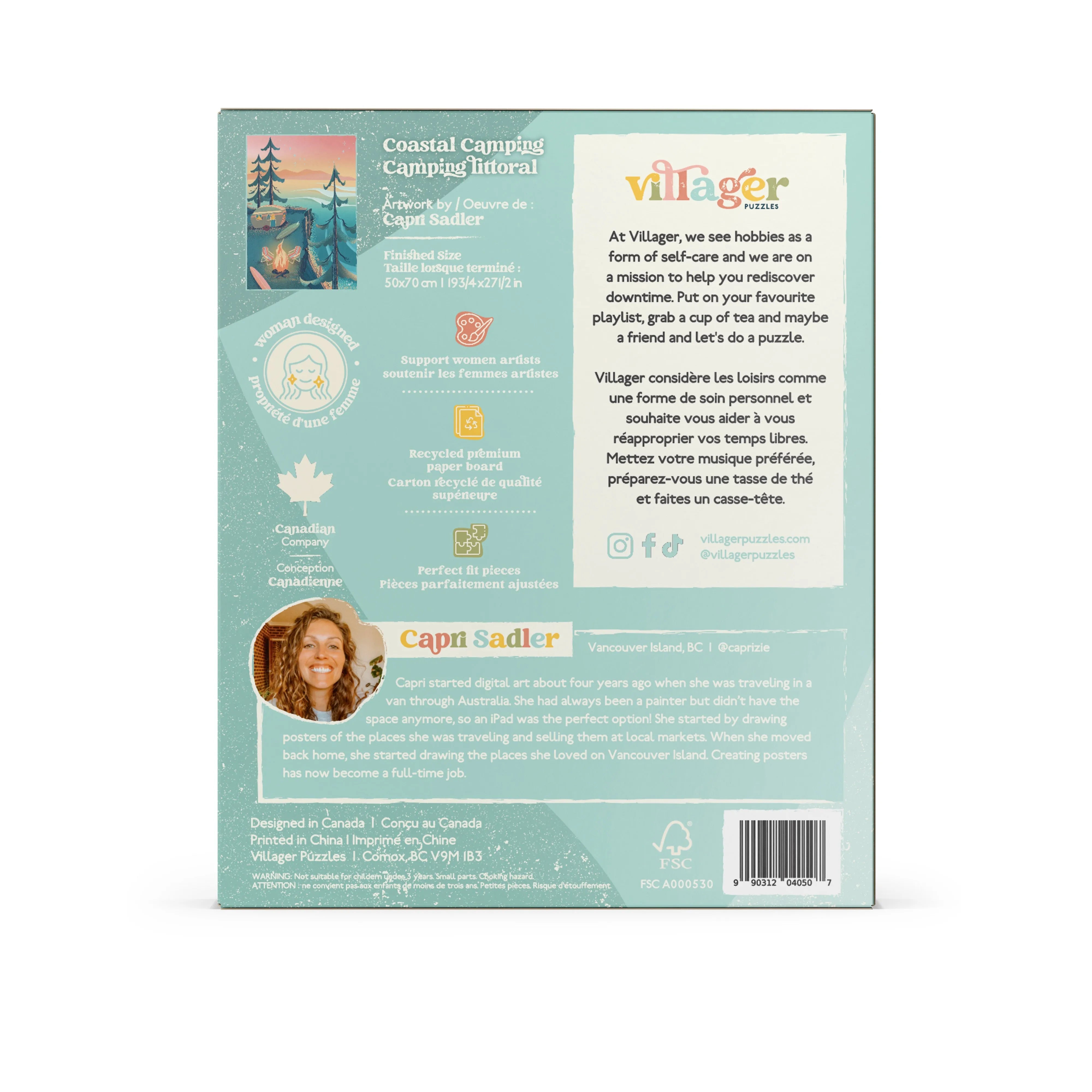  Coastal Camping | 1000-Piece Puzzle for Adults | Designed in Canada by Capri Sadler Villager Puzzles Puzzle art-noise.myshopify.com coastal-camping-1000-piece-puzzle-for-adults-designed-in-canada-by-capri-sadler