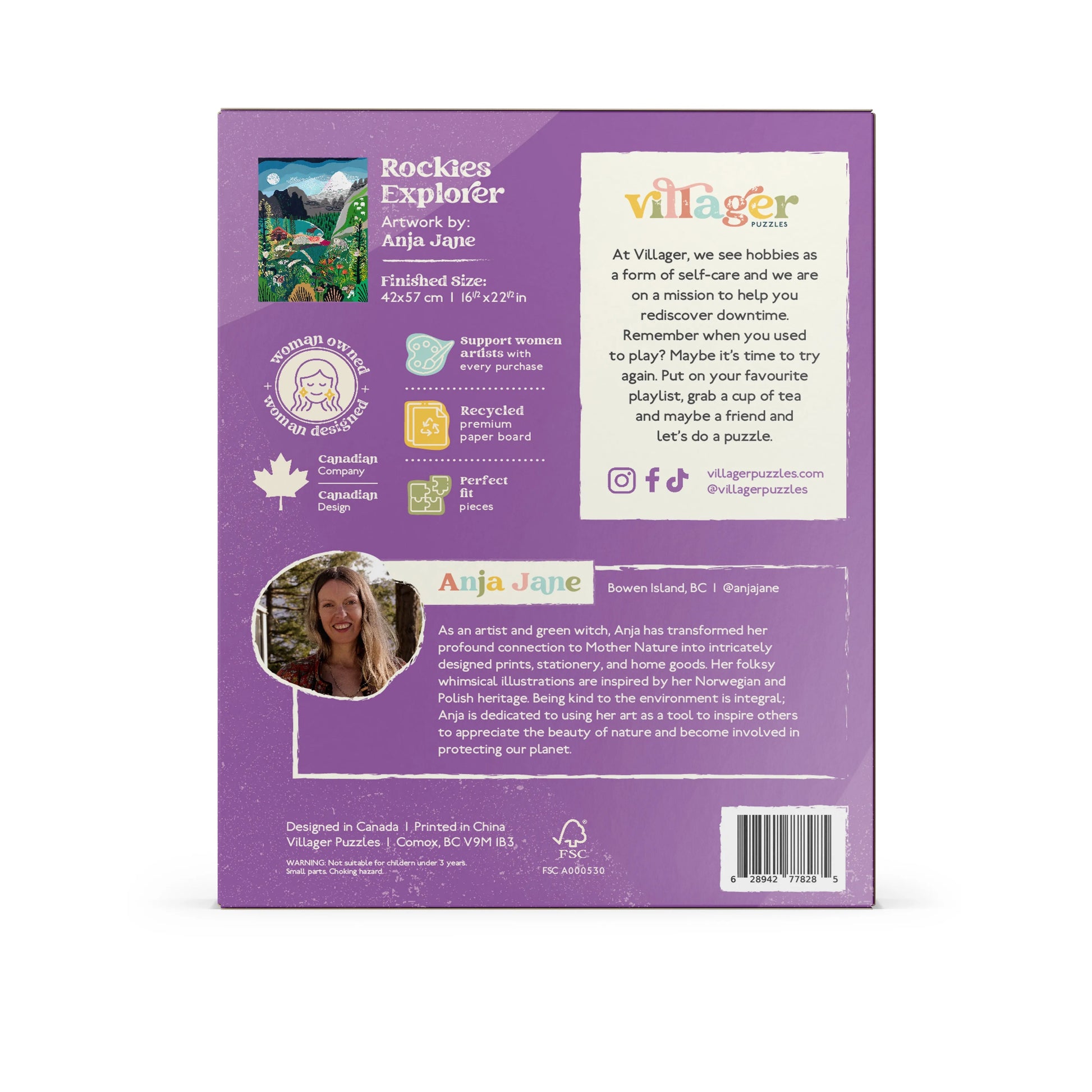  Rockies Explorer | 500-Piece Puzzle for Adults | Designed in Canada by Anja Jane Villager Puzzles Puzzle art-noise.myshopify.com rockies-explorer-500-piece-puzzle-for-adults-designed-in-canada-by-anja-jane