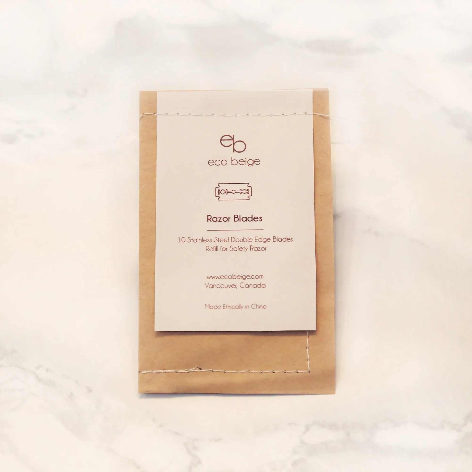  Double Edged Razor Blades 10pc Eco Beige Razors & Razor Blades art-noise.myshopify.com double-edged-razor-blades-10pc