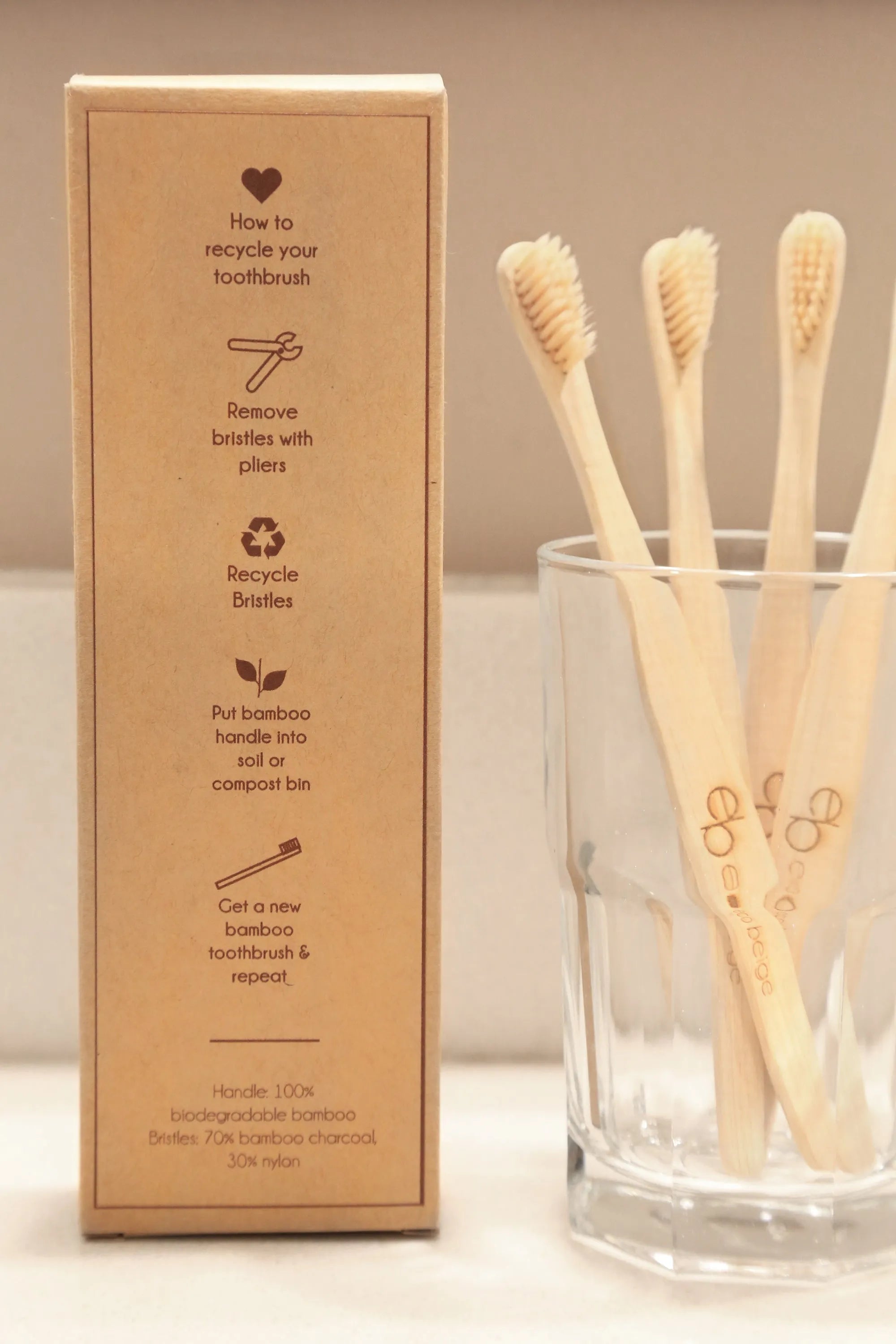  Bamboo Toothbrush Eco Beige Toothbrushes art-noise.myshopify.com bamboo-toothbrush