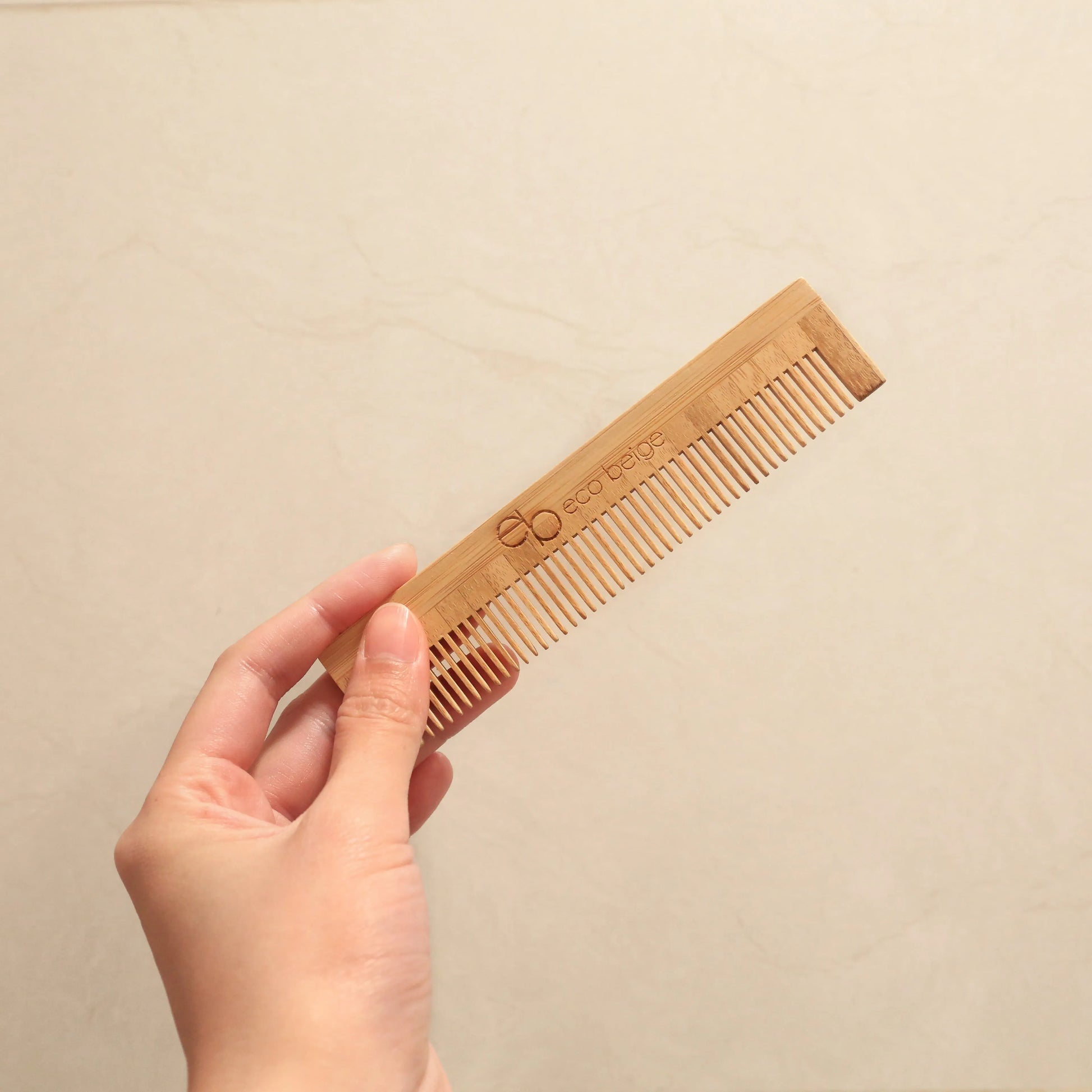  Bamboo Comb Eco Beige Hair Brush art-noise.myshopify.com bamboo-comb
