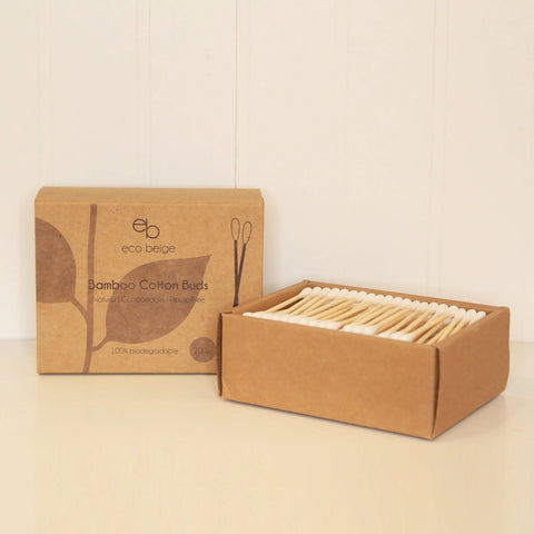  Bamboo Cotton Buds Eco Beige Cotton Swabs art-noise.myshopify.com bamboo-cotton-buds