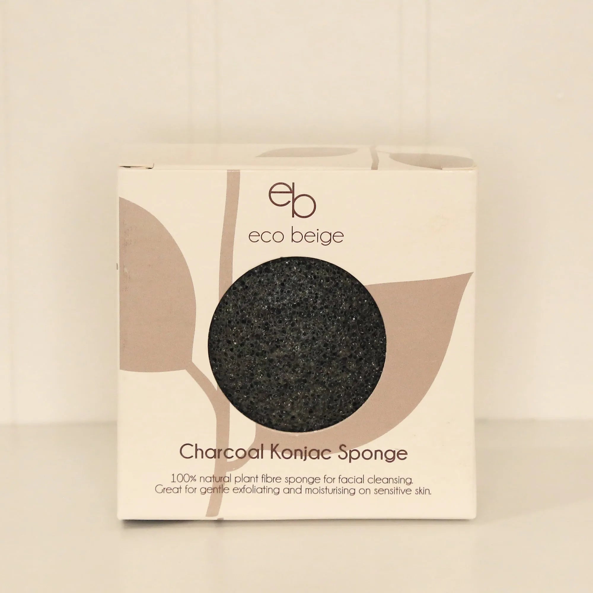  Charcoal Konjac Sponge Eco Beige Bath Sponges & Loofahs art-noise.myshopify.com charcoal-konjac-sponge