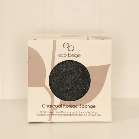  Charcoal Konjac Sponge Eco Beige Bath Sponges & Loofahs art-noise.myshopify.com charcoal-konjac-sponge