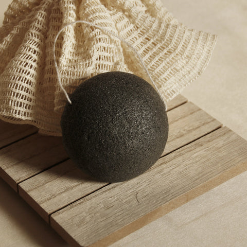  Charcoal Konjac Sponge Eco Beige Bath Sponges & Loofahs art-noise.myshopify.com charcoal-konjac-sponge