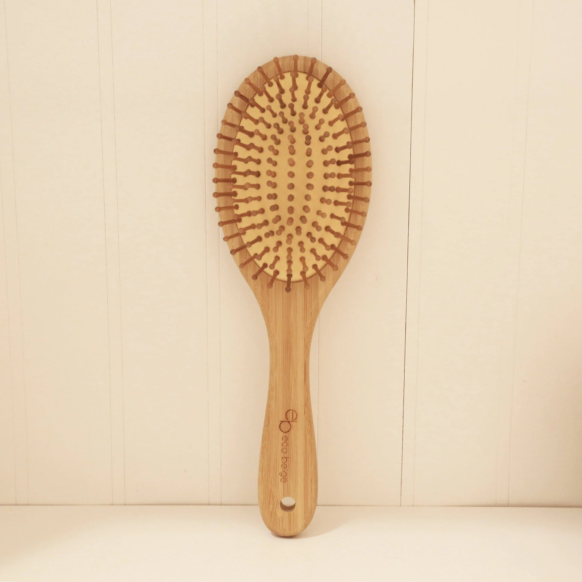  Cushioned Bamboo Hair Brush- Oval Eco Beige Hair Brush art-noise.myshopify.com cushioned-bamboo-hair-brush-oval