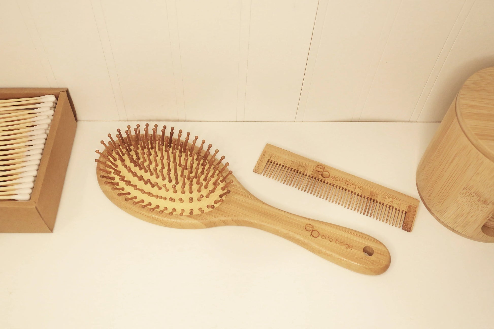  Bamboo Comb Eco Beige Hair Brush art-noise.myshopify.com bamboo-comb