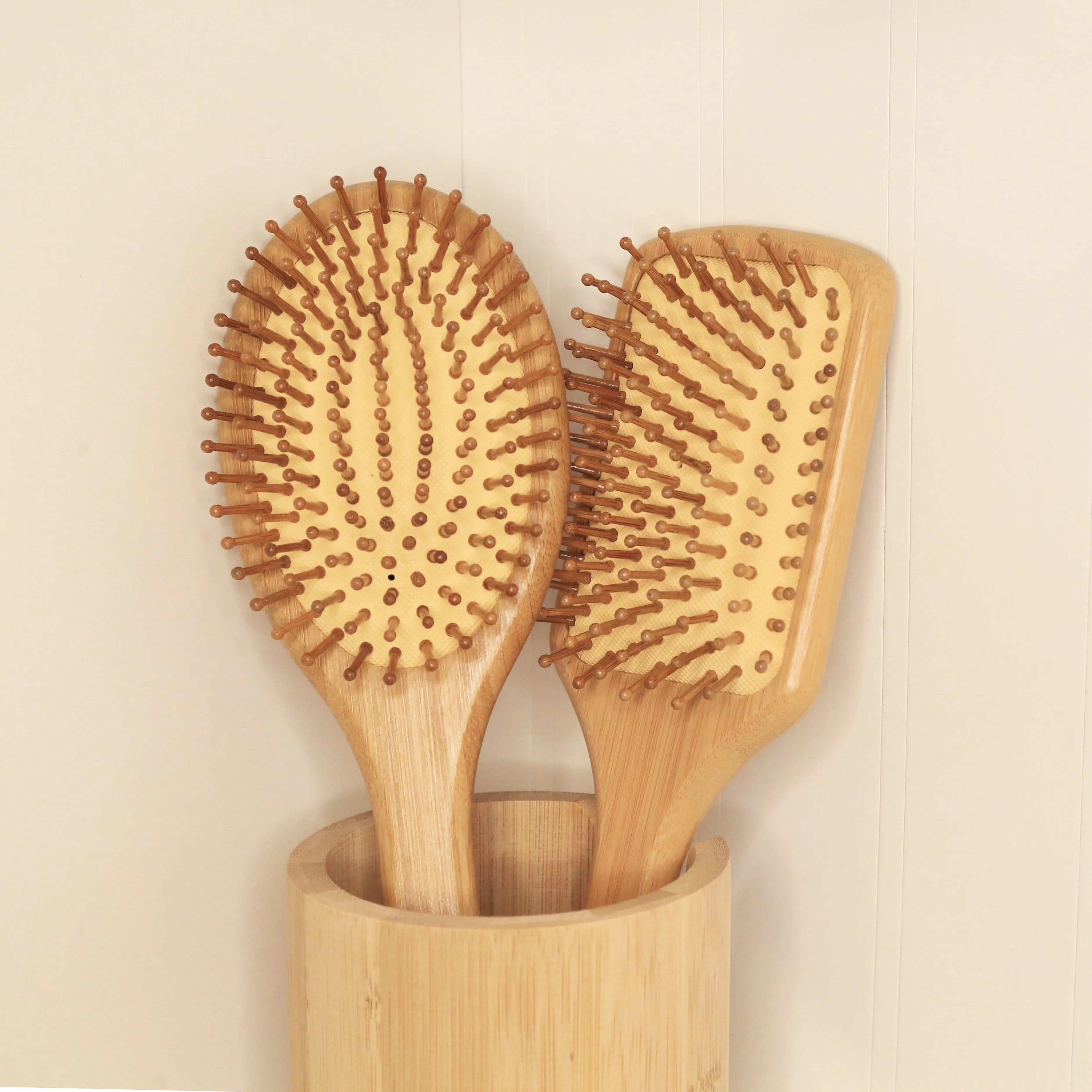  Cushioned Bamboo Hair Brush- Rectangle Eco Beige Hair Brush art-noise.myshopify.com cushioned-bamboo-hair-brush-rectangle