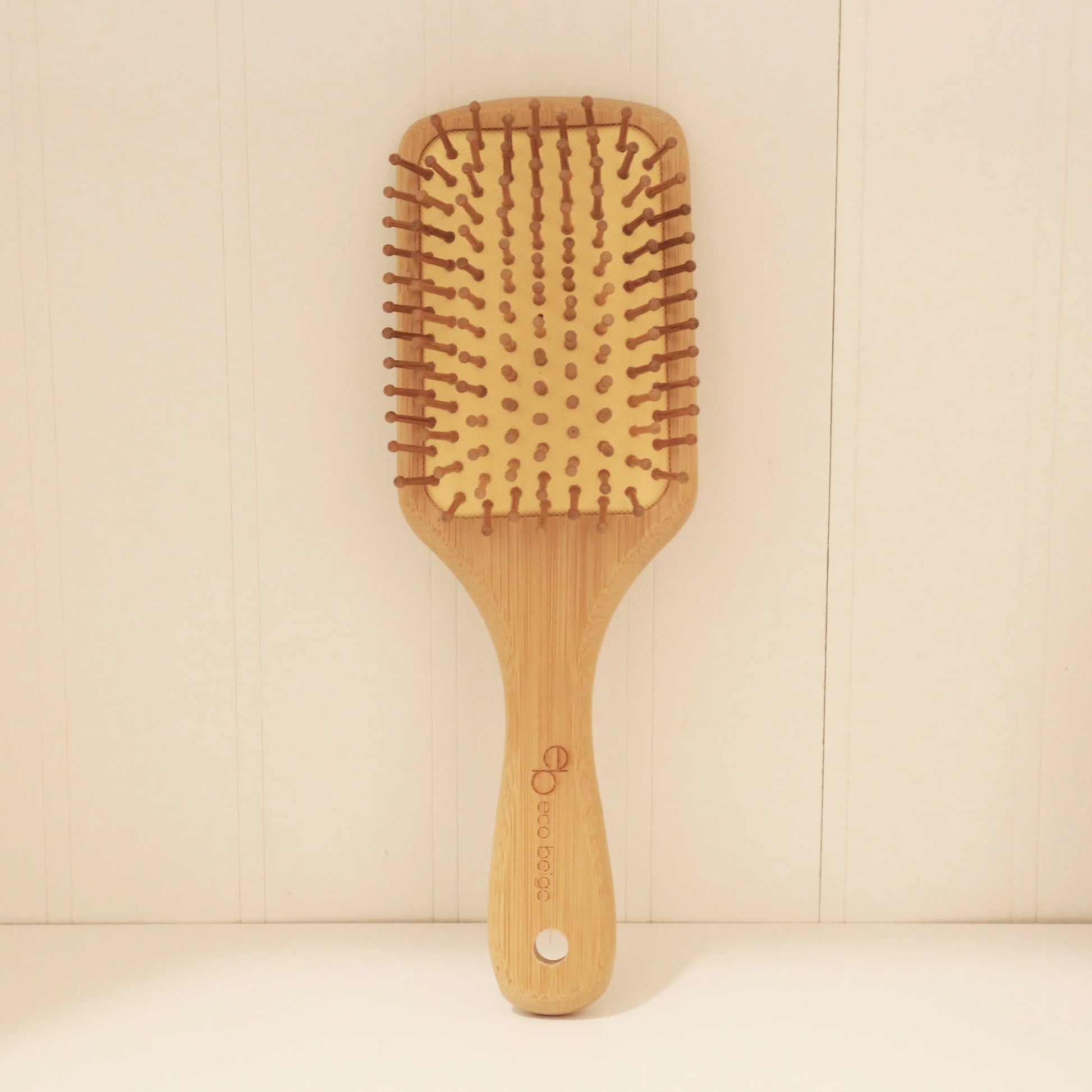  Cushioned Bamboo Hair Brush- Rectangle Eco Beige Hair Brush art-noise.myshopify.com cushioned-bamboo-hair-brush-rectangle