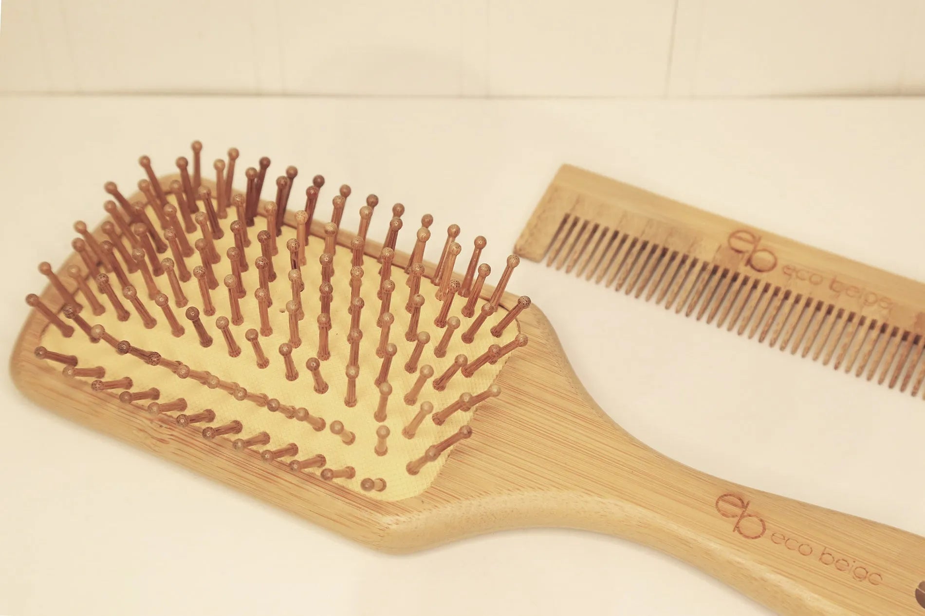  Cushioned Bamboo Hair Brush- Rectangle Eco Beige Hair Brush art-noise.myshopify.com cushioned-bamboo-hair-brush-rectangle