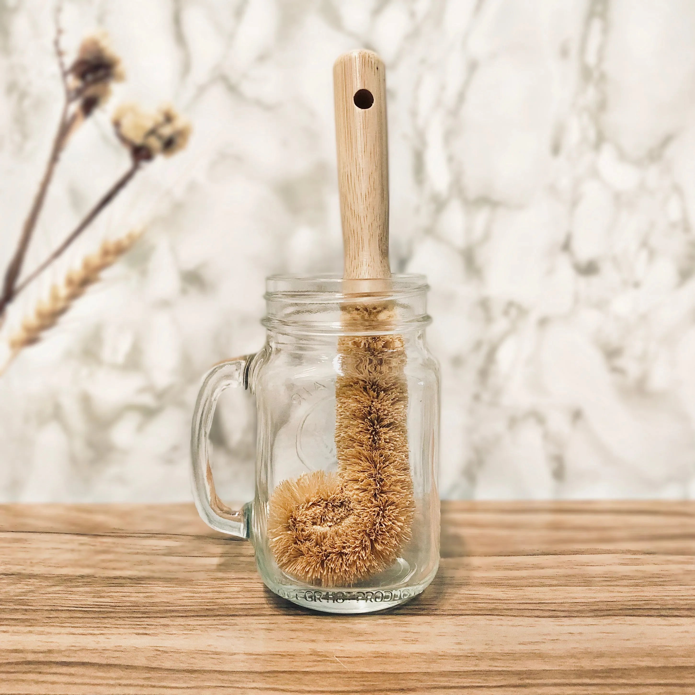  Natural Coconut Bottle Brush Eco Beige Kitchen Cleaning art-noise.myshopify.com natural-coconut-bottle-brush