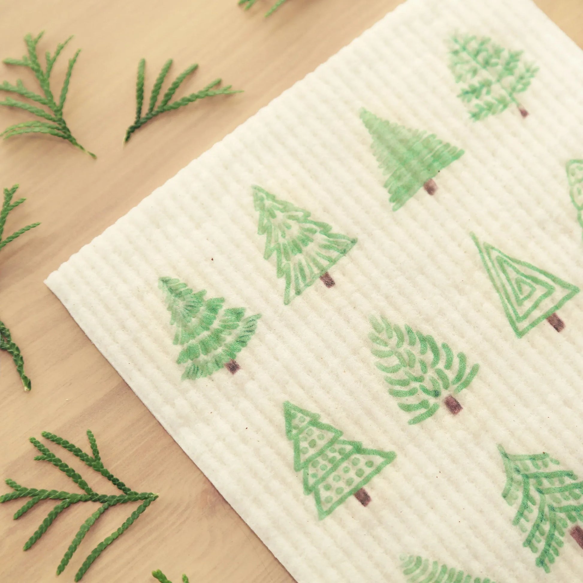  Christmas Tree Sponge Cloth Eco Beige Kitchen Cleaning art-noise.myshopify.com christmas-tree-sponge-cloth