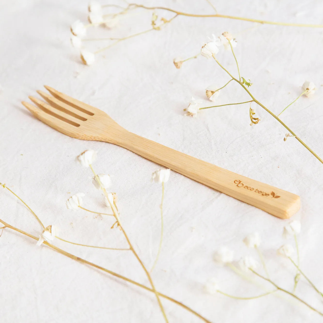  Natural Bamboo Fork Eco Beige Utensils art-noise.myshopify.com natural-bamboo-fork