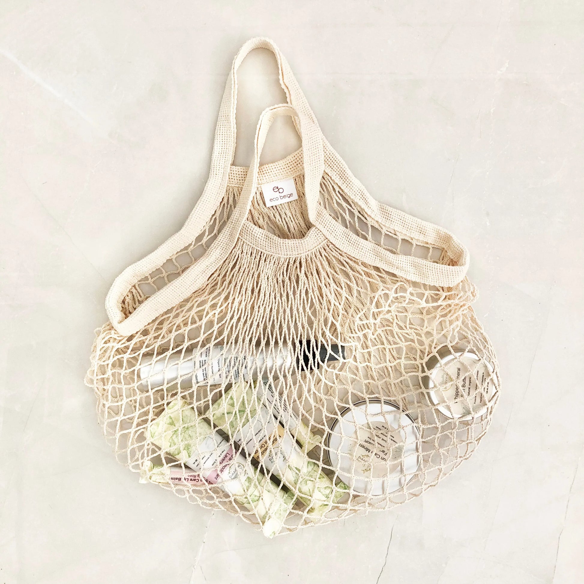 Natural Cotton Netted Hand Bag Eco Beige Bags art-noise.myshopify.com natural-cotton-netted-hand-bag