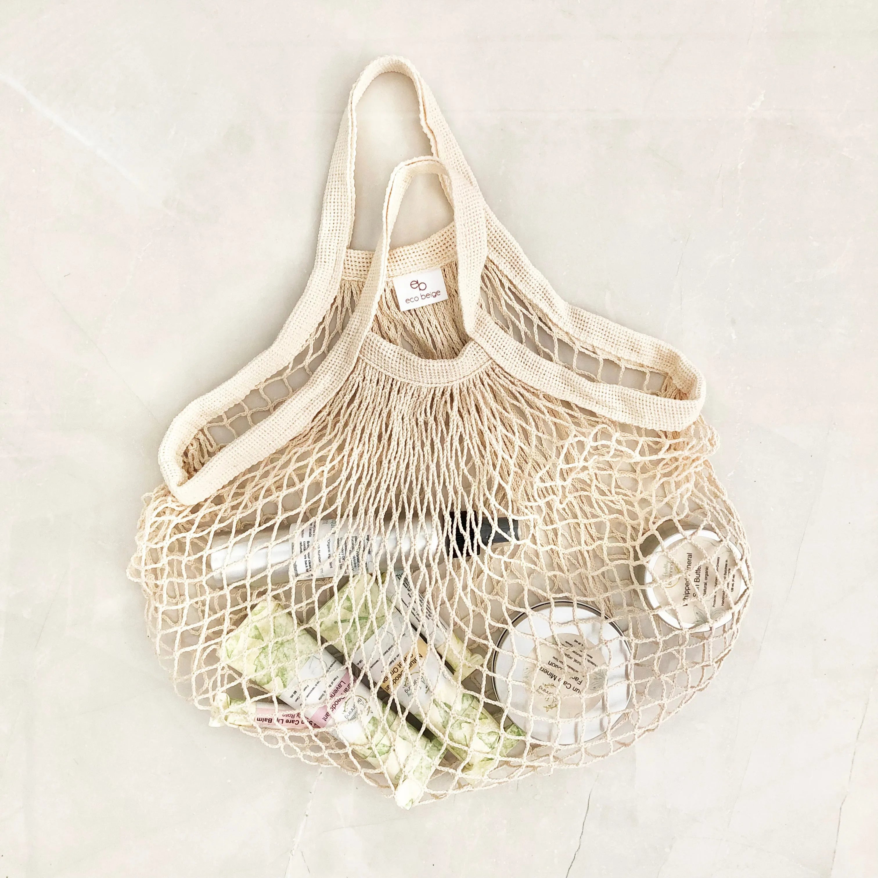  Natural Cotton Netted Hand Bag Eco Beige Bags art-noise.myshopify.com natural-cotton-netted-hand-bag