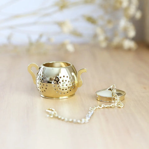  Gold Teapot Tea Infuser Eco Beige Tea Infuser art-noise.myshopify.com gold-teapot-tea-infuser