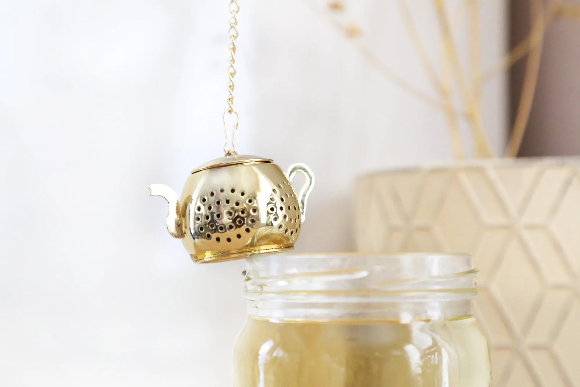  Gold Teapot Tea Infuser Eco Beige Tea Infuser art-noise.myshopify.com gold-teapot-tea-infuser