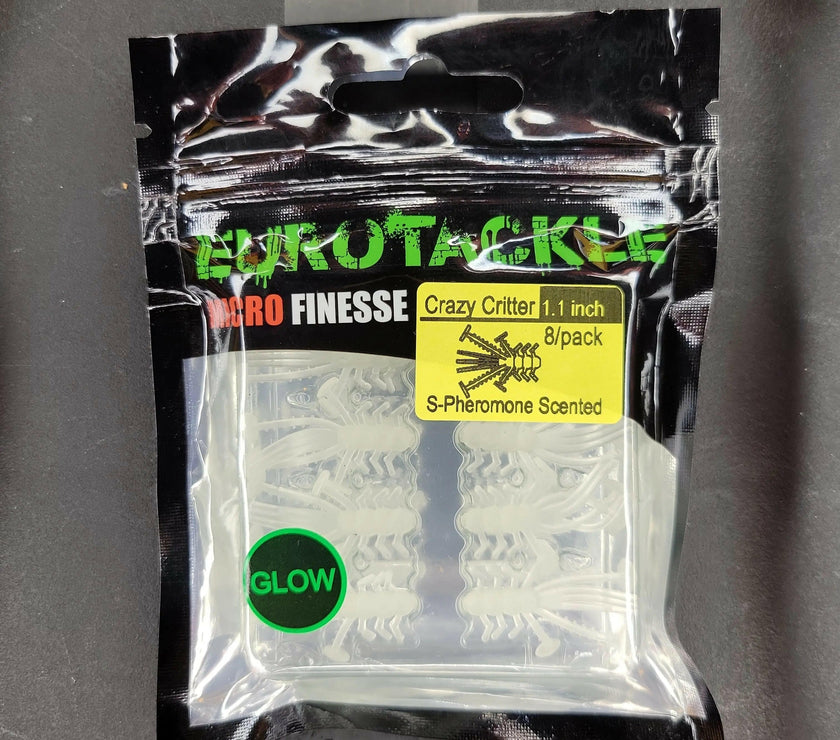 EuroTackle Crazy Critter Bait Superglow 8/pk