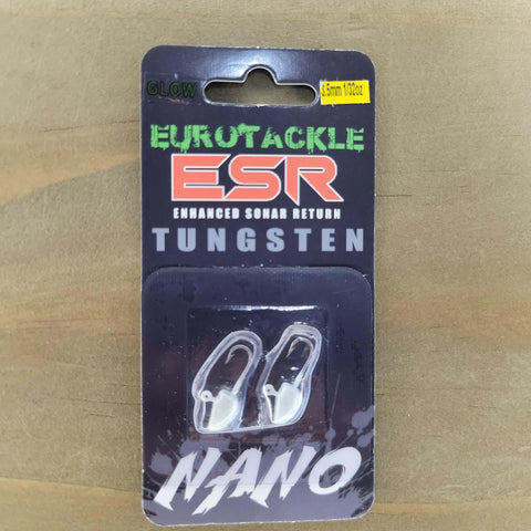 EuroTackle ESR Nano 3.5mm Jig Head White Glow 2pcs